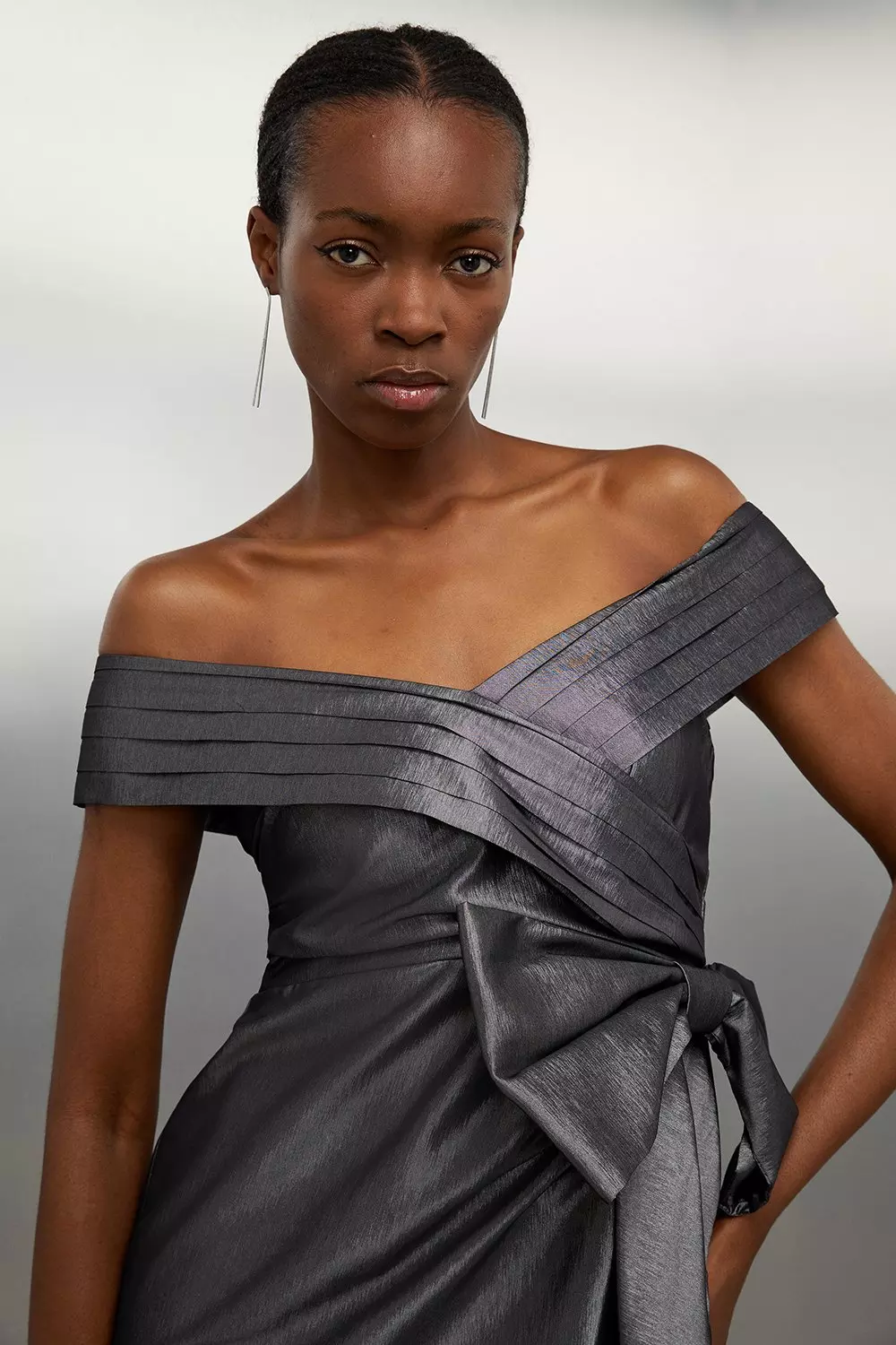 Karen millen bow front dress sale